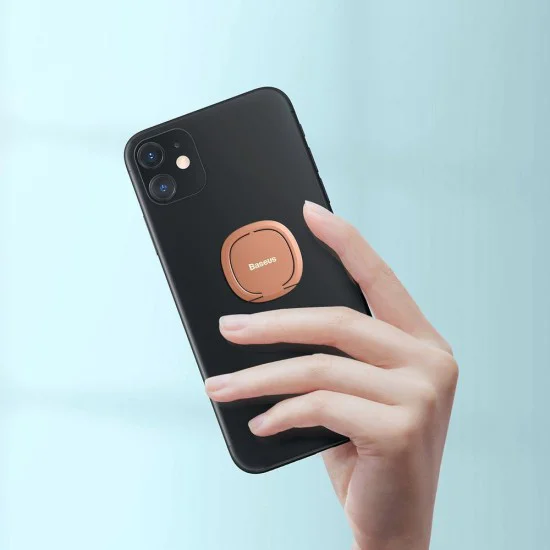 Baseus - Phone Ring Invizible (SUYB-0R) - Стояща и сгъваема функция - Розово злато