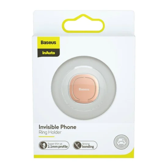 Baseus - Phone Ring Invizible (SUYB-0R) - Стояща и сгъваема функция - Розово злато