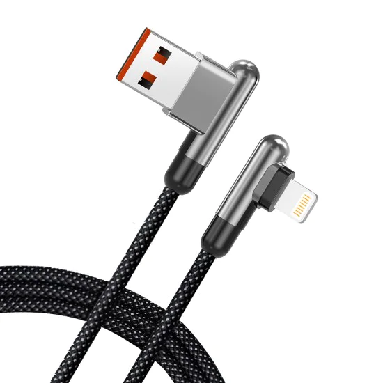Кабел за данни с USB конектори, Lightning 60W, 1m - Lito (LD13) - черен