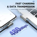 Кабел за данни с Type-C 60W, 1m - Lito (LD13) - Черен