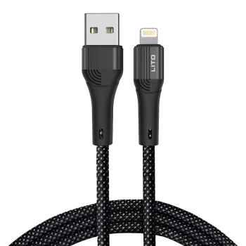 Кабел за данни с USB конектори, Lightning 60W, 1m - Lito (LD14) - черен