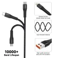 Кабел за данни с USB конектори, Type-C 60W, 1m - Lito (LD14) - черен