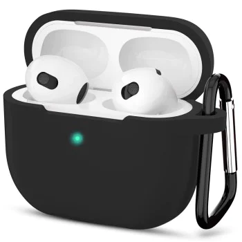 Калъф за Apple AirPods 3 - Силиконов Калъф - черен
