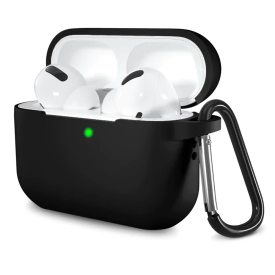 Калъф за AirPods Pro 1/2 - Силиконов Калъф - Черен