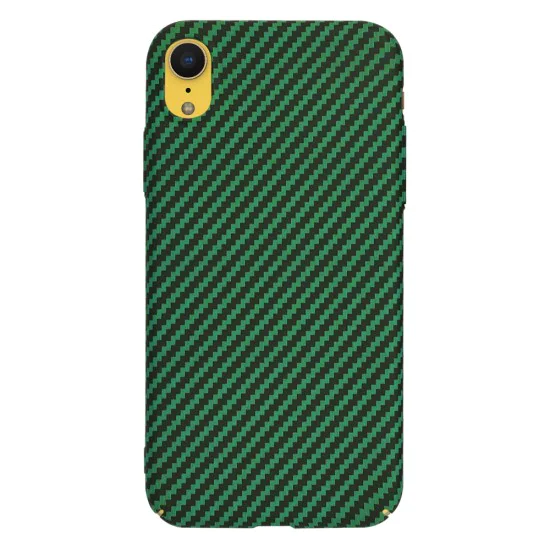 Калъф за iPhone XR - Carbonite FiberShell - Зелен