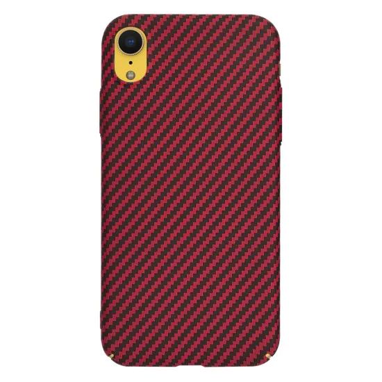 Калъф за iPhone XR - Carbonite FiberShell - Червен