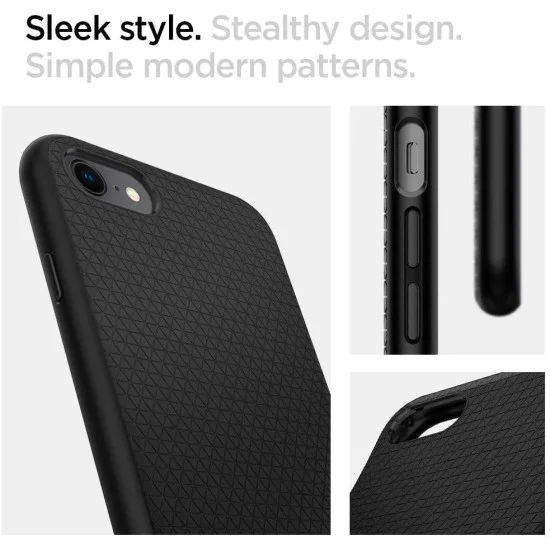 Калъф за iPhone 7 / iPhone 8 / iPhone SE 2, SE 2020 / iPhone SE 3, SE 2022 - Spigen Liquid Air - черен