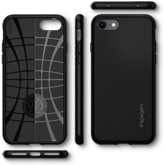 Калъф за iPhone 7 / iPhone 8 / iPhone SE 2, SE 2020 / iPhone SE 3, SE 2022 - Spigen Liquid Air - черен