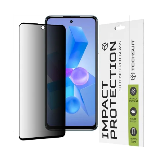 Протектор за Infinix Hot 40 / 40 Pro / Tecno Spark 20 Pro / Pova 5 Pro - 111D Privacy Full Glue - черно