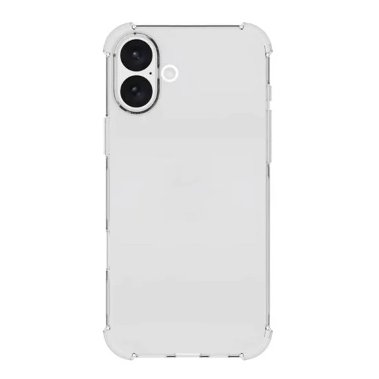 Калъф за iPhone 16 Plus - Удароустойчив прозрачен силикон - прозрачен
