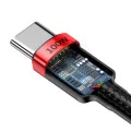 Кабел за дата Тип-C, 100 W, 2 м - Baseus Cafes (CATKLF-AL91) - Червен Черен