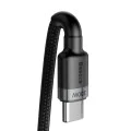 Кабел за данни Type-C Type-C, 100W, 2m - Baseus Cafule (CATKLF-ALG1) - сив / черен