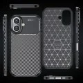 Калъф за iPhone 16 - CarbonFiber - Черен
