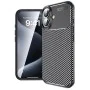 Калъф за iPhone 16 - CarbonFiber - Черен