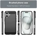 Калъф за iPhone 16 - Carbon Silicone - Черен