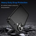 Калъф за iPhone 16 Plus - Carbon Silicone - Черен