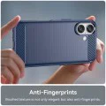 Калъф за iPhone 16 Plus - Carbon Silicone - Blue