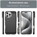Калъф за iPhone 16 Pro - Carbon Silicone - Черен