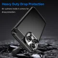 Калъф за iPhone 16 Pro - Carbon Silicone - Черен