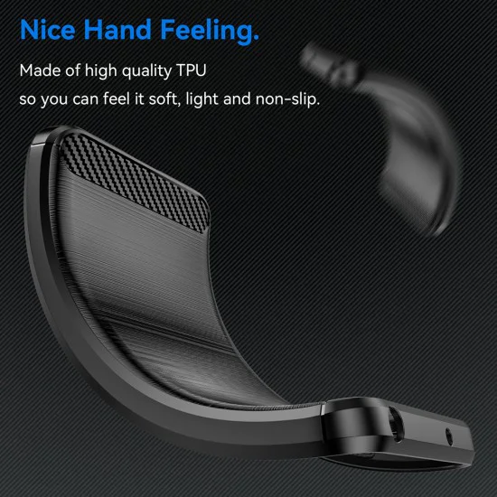 Калъф за iPhone 16 Pro - Carbon Silicone - Черен