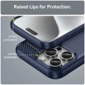 Калъф за iPhone 16 Pro Max - Carbon Silicone - Blue