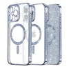 Калъф за iPhone 16 Pro Max - Luxury Glitter MagSafe - Light Blue