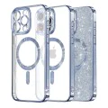 Калъф за iPhone 16 Pro Max - Luxury Glitter MagSafe - Light Blue