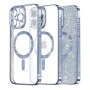Калъф за iPhone 16 Pro Max - Luxury Glitter MagSafe - Light Blue