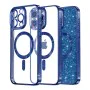 Калъф за iPhone 16 Pro Max - Luxury Glitter MagSafe - Deep Blue
