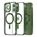 Калъф за iPhone 16 Pro Max - Luxury Glitter MagSafe - Deep Green