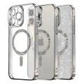 Калъф за iPhone 16 Pro - Луксозен Glitter MagSafe - Сребрист