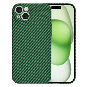 Калъф за iPhone 15 Plus - Carbonite FiberShell - Зелен