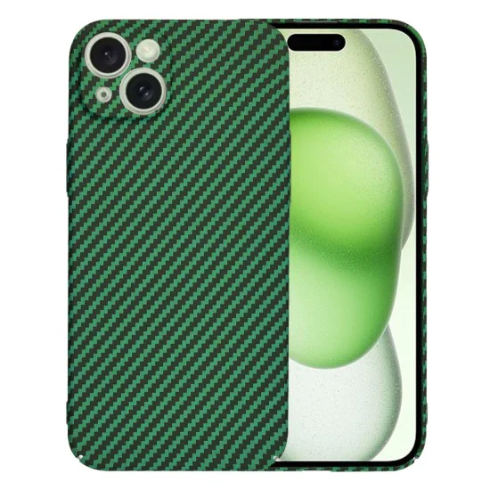 Калъф за iPhone 15 Plus - Carbonite FiberShell - Зелен