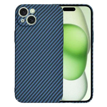 Калъф за iPhone 15 Plus - Carbonite FiberShell - Cyan