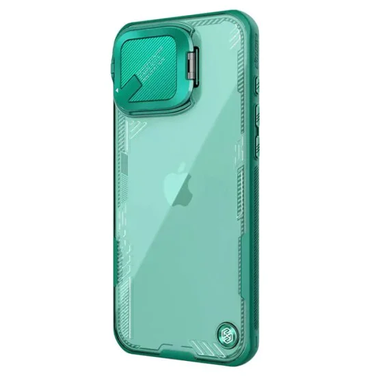 Калъф за iPhone 16 Pro - Nillkin Iceblade Prop (без изрез за камера) - зелен