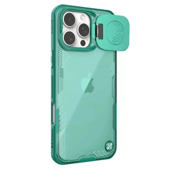 Калъф за iPhone 16 Pro - Nillkin Iceblade Prop (без изрез за камера) - зелен