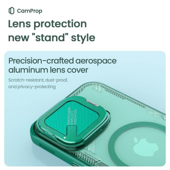 Калъф за iPhone 16 Pro Max - Nillkin Iceblade Prop Magnetic (без Camera Cutout) - Зелен