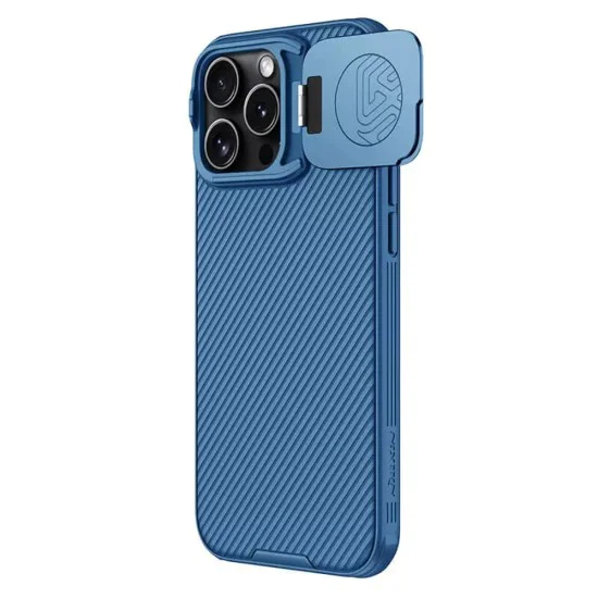 Калъф за iPhone 16 Pro - Nillkin CamShield Prop Magnetic - син