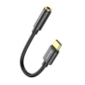 Baseus - Адаптер за аудио кабел L54 (CATL54-01) - Type-C към жак 3,5 mm, DAC чип конвертор - черен