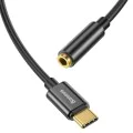 Baseus - Адаптер за аудио кабел L54 (CATL54-01) - Type-C към жак 3,5 mm, DAC чип конвертор - черен