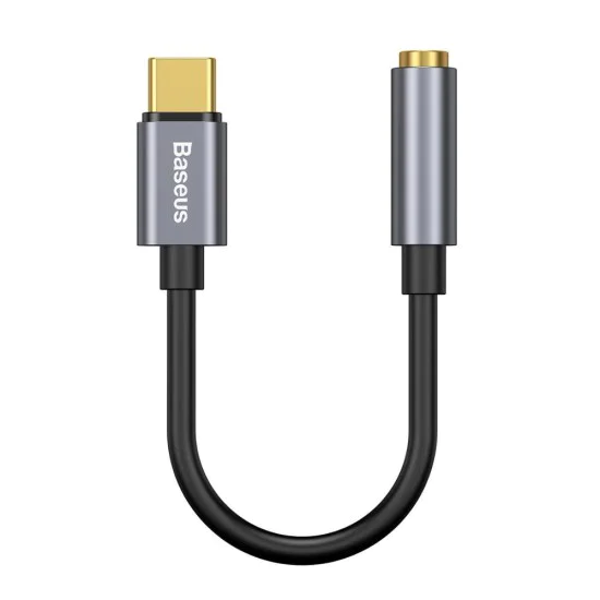 Преходен кабел Type-C към жак - Baseus L54 (CATL54-0G/A10229600117-Z1) - наситено сиво
