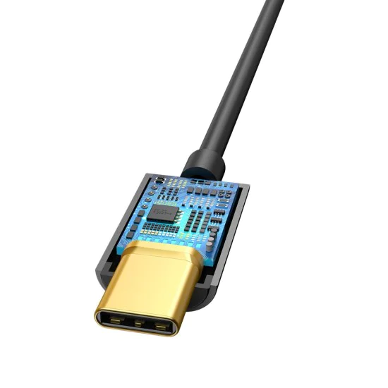 Преходен кабел Type-C към жак - Baseus L54 (CATL54-0G/A10229600117-Z1) - наситено сиво