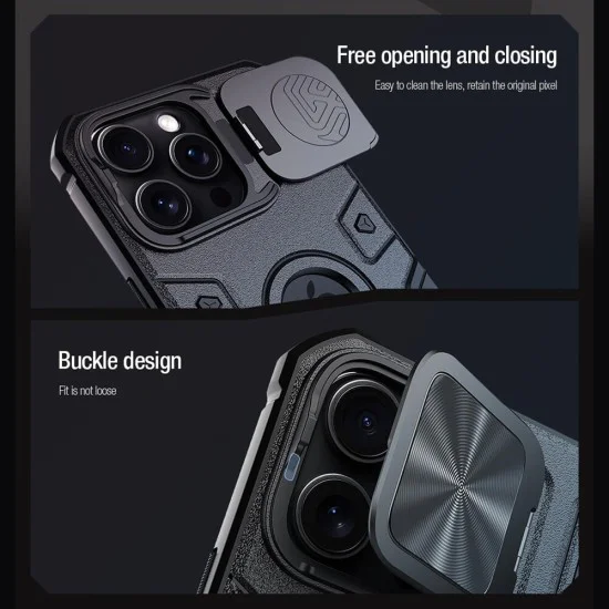 Калъф за iPhone 16 Pro Max - Nillkin CamShield CamShield Armor Prop Magnetic - Черен