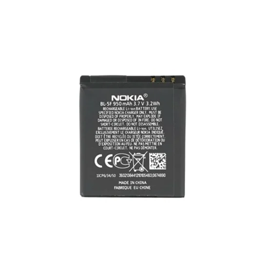 Батерия за Nokia E62 / N95 / 6290 / N96 / 6210 Navigator / 6710 Navigator, 950mAh - OEM BL-5F (00087) - черна