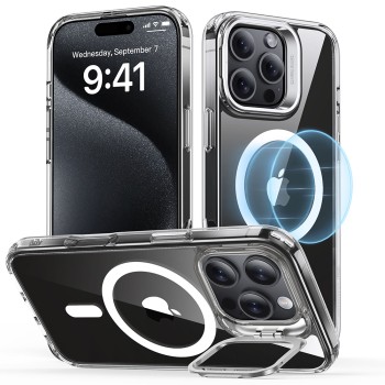 Калъф за iPhone 16 Pro Max - ESR Classic Hybrid HaloLock Kickstand - Clear