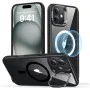 Калъф за iPhone 16 - ESR Classic Hybrid HaloLock Kickstand - Clear Black