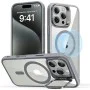 Калъф за iPhone 16 Pro - ESR Classic Hybrid Classic HaloLock HaloLock Kickstand - Grey Clear