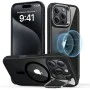 Калъф за iPhone 16 Pro - ESR Classic Hybrid HaloLock Kickstand - Clear Black