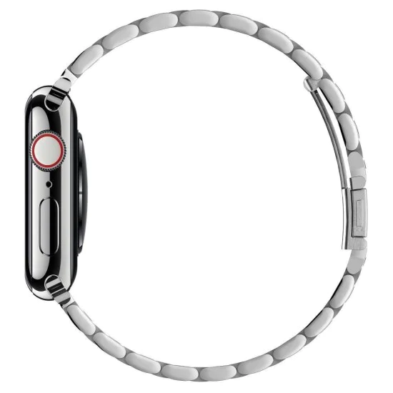 Каишка за Apple Watch 1/2/3/3/4/4/5/5/5/6/6/7/8/7/8/9/10/SE/SE/SE 2/Ultra/Ultra 2 ( 42/44/45/46/49 мм) - Spigen Modern Fit - Сребрист