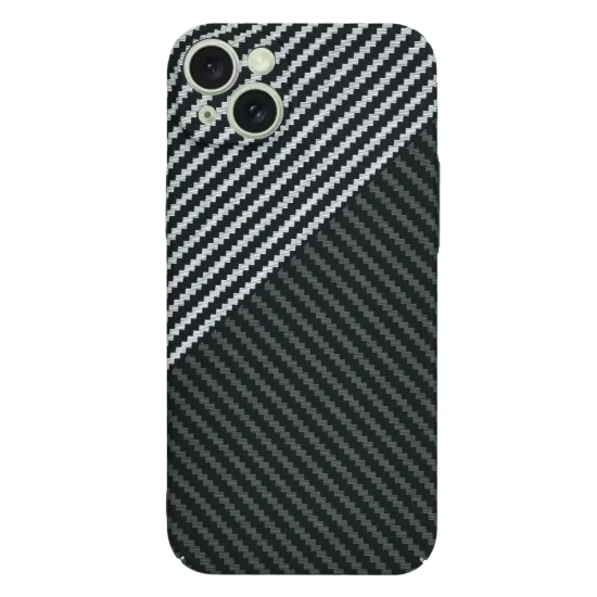 Калъф за iPhone 15 Plus - Carbonite FiberShell - Stealth Gray